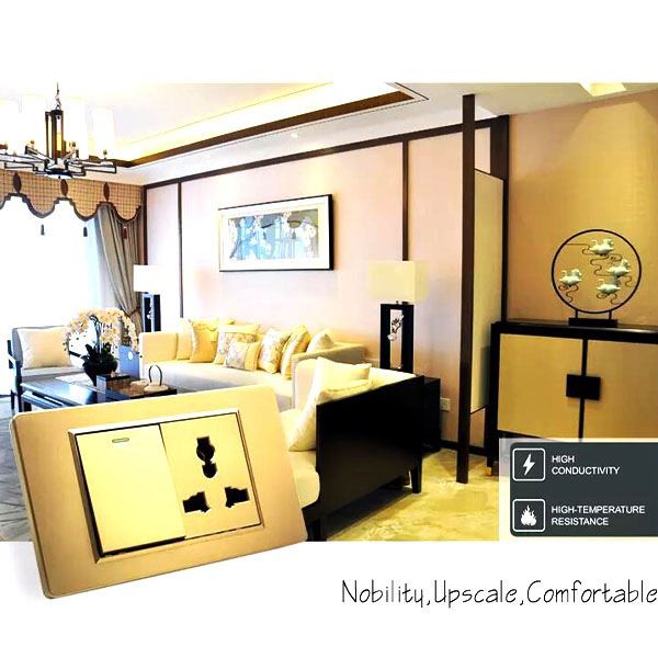 Багатофракційне освітлення Електричний настінний вимикач і розетка велика панель